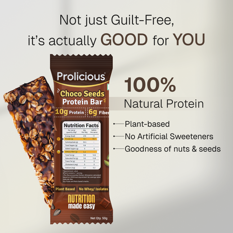 Choco Seeds Protein Bar | 10g Natural Protein
