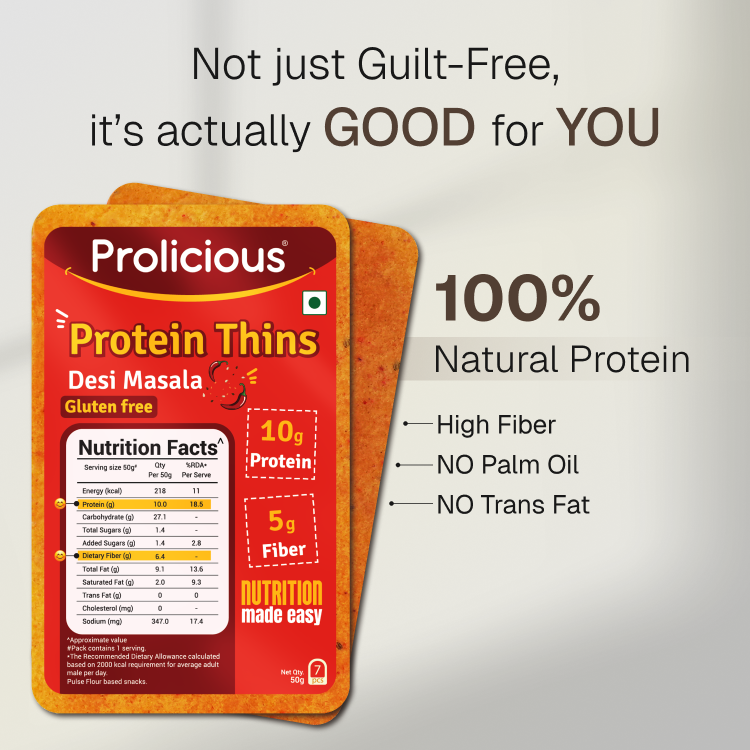 Desi Masala Protein Thins | 10g Natural Protein | Jain