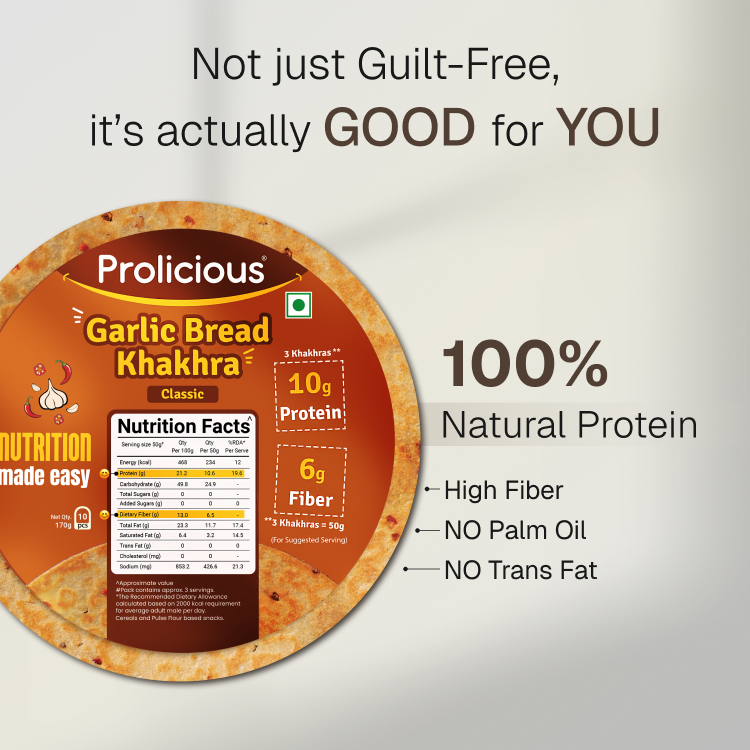 Garlic Bread Khakhra | 10g Natural Protein