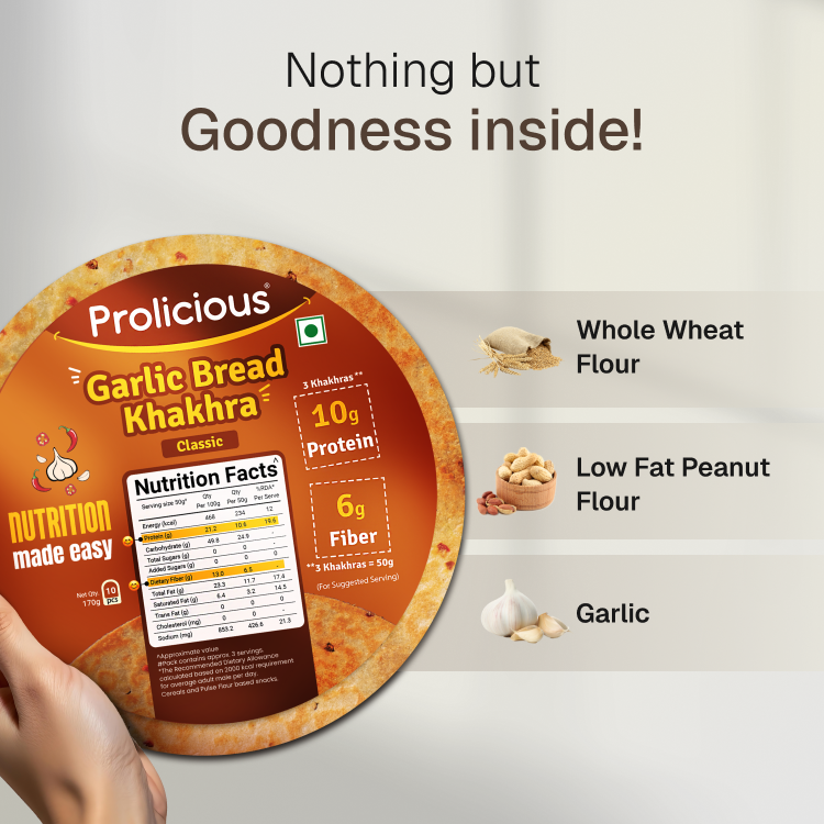 Garlic Bread Khakhra | 10g Natural Protein