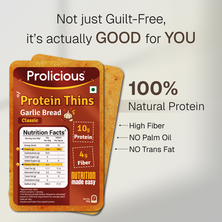 Garlic Bread Protein Thins | 10g Natural Protein