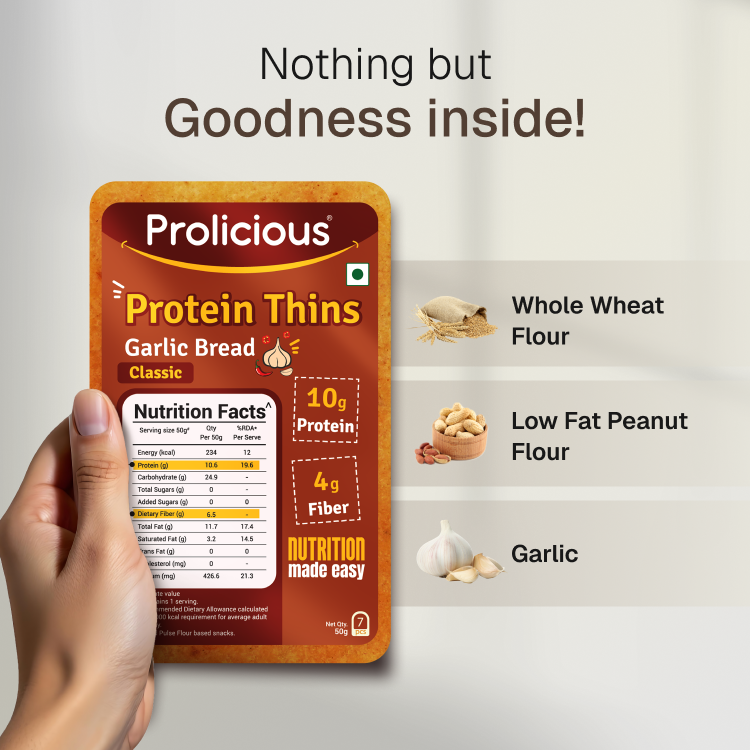 Garlic Bread Protein Thins | 10g Natural Protein