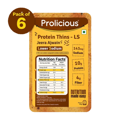 Jeera Ajwain Protein Thins | Lower Sodium | 10g Natural Protein