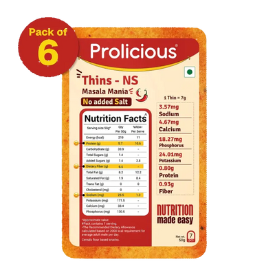 Masala Mania Thins | No Added Salt | Jain