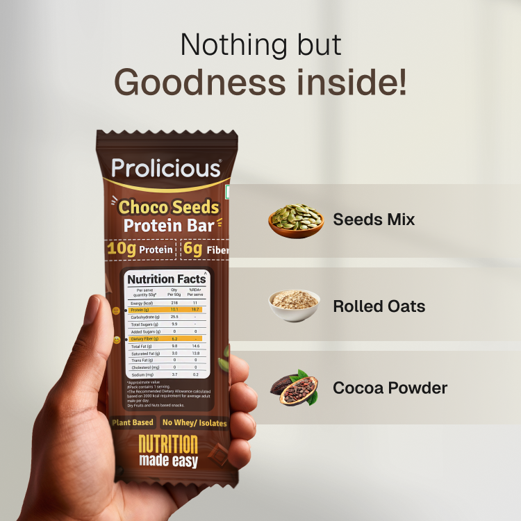 Choco Seeds Protein Bar | 10g Natural Protein