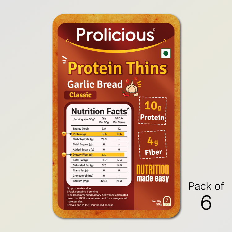 Garlic Bread Protein Thins | 10g Natural Protein