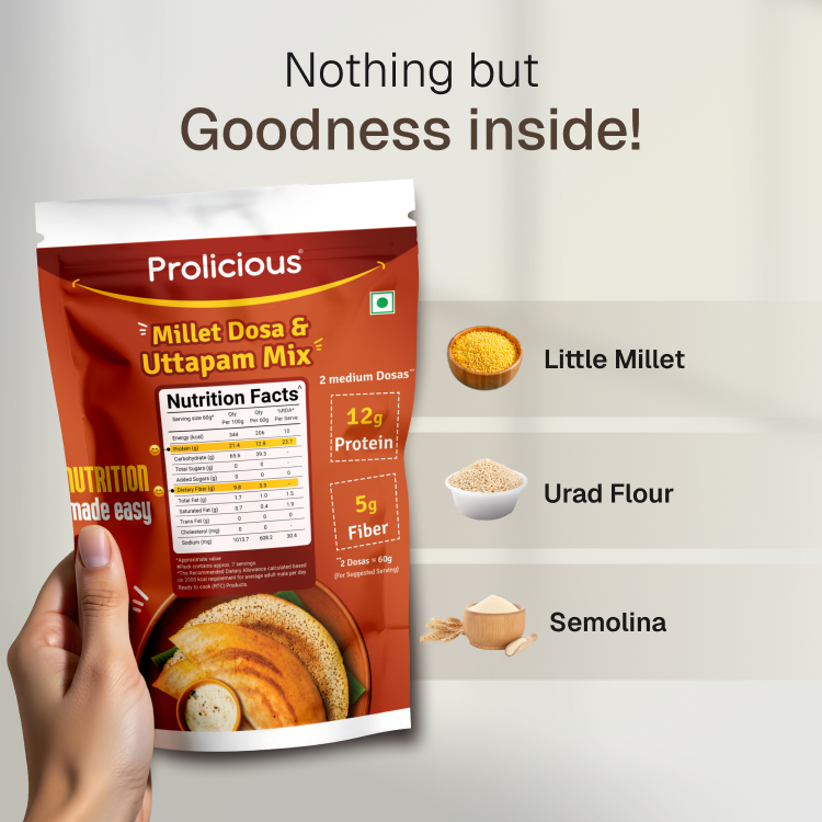 Millet Dosa & Uttapam Mix | 12g Natural Protein
