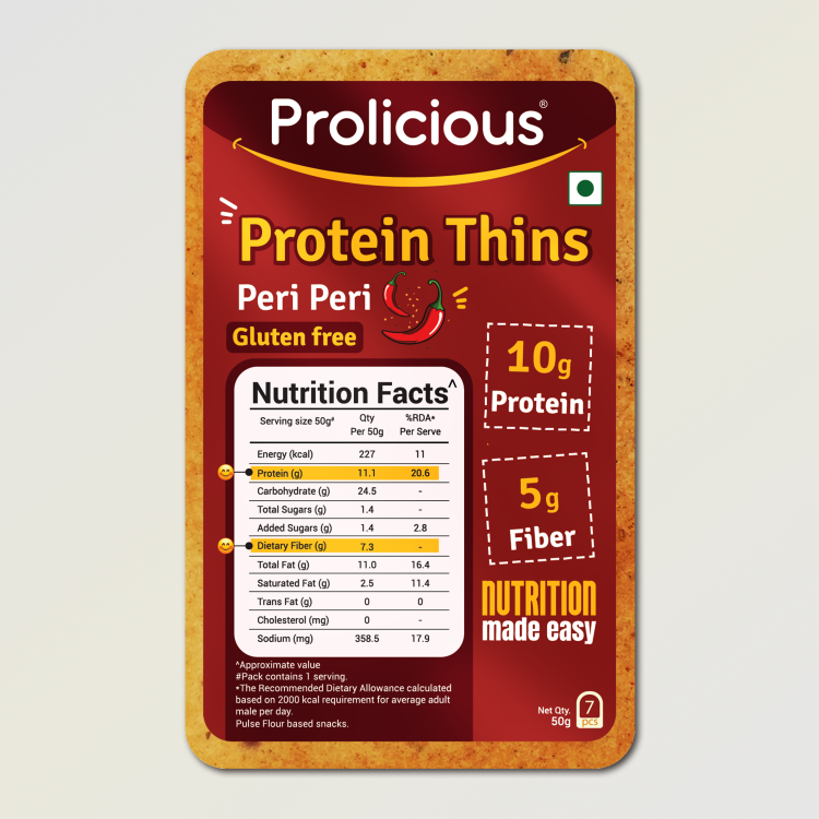 🎁 Peri Peri Protein Thins | Single Pack | 10g Natural Protein | Gluten Free
