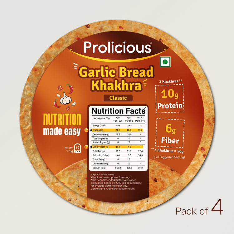 Garlic Bread Khakhra | 10g Natural Protein