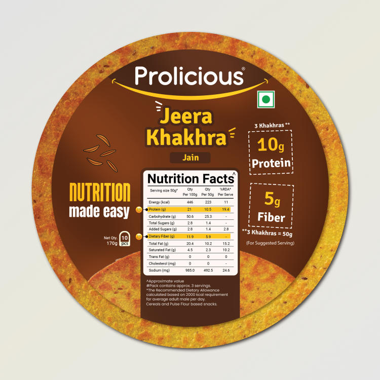 Jeera Khakhra | 10g Natural Protein | Jain