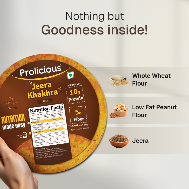 Jeera Khakhra | 10g Natural Protein | Jain