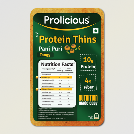 🎁 Pani Puri Protein Thins | Single Pack | 10g Natural Protein