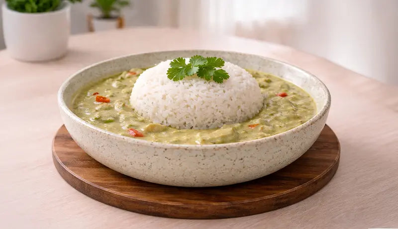 High Protein Vegetarian Thai Green Curry Recipe (Healthy & Easy)