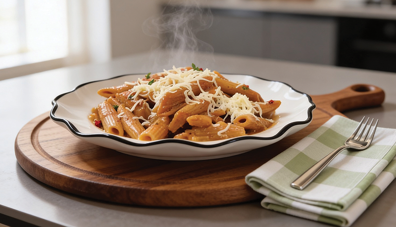 High-Protein Korean Gochujang Penne Pasta