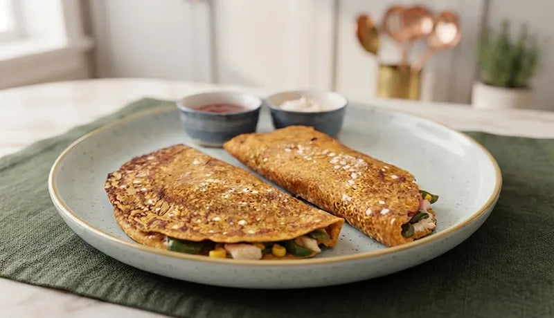 High-Protein Chilla Wrap with Chipotle Sauce