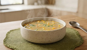High-Protein UP IT Sweet Corn Soup | Creamy, Fiber-Rich Comfort Bowl