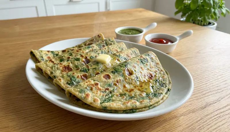 High-Protein Spinach Paratha Recipe for Kids