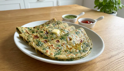 High-Protein Spinach Paratha Recipe for Kids