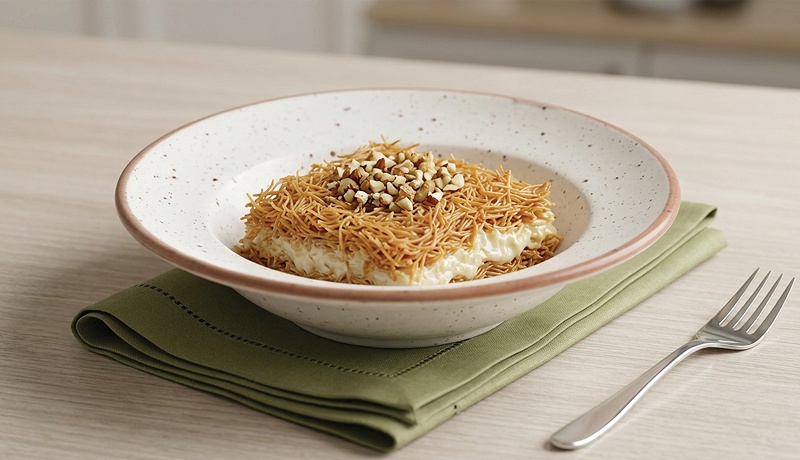 High-Protein Sugar-Free Healthy Vermicelli Kunafa Recipe