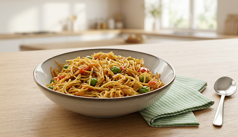 Vermicelli Pulao Recipe (High-Protein, Fibre-Rich & Weight-Friendly)