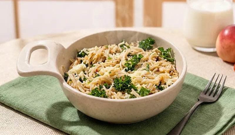 Healthy Vermicelli Aglio e Olio for Weight Loss