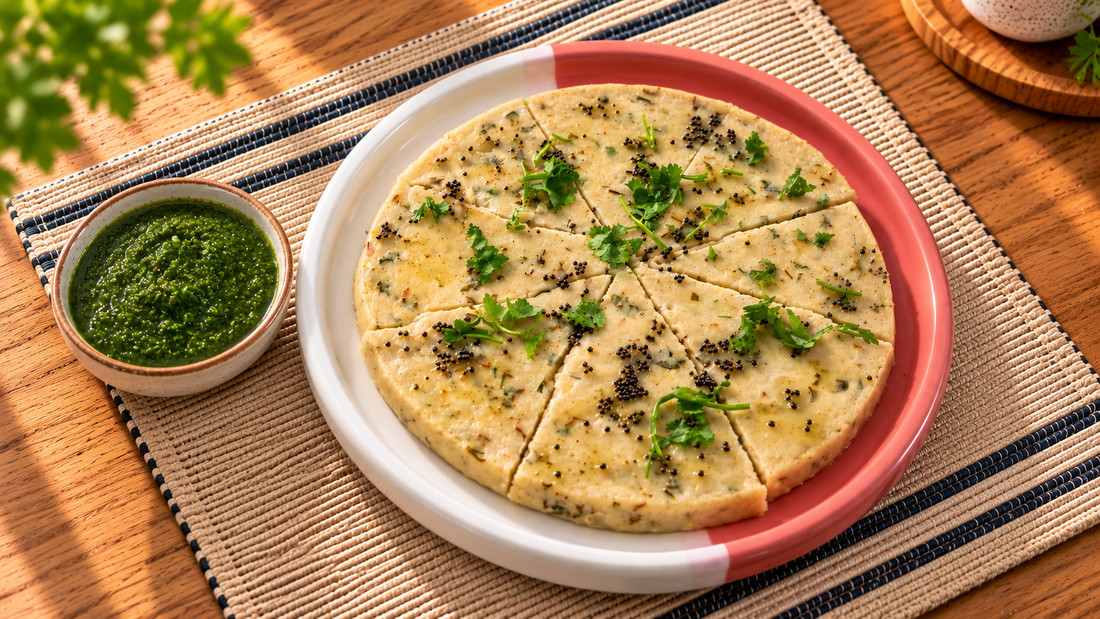 Soft Vrat Atta Dhokla in 20 Minutes | Navratri Day 2 White Recipe