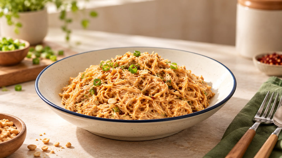 Creamy Peanut Butter Noodles with Millet Vermicelli