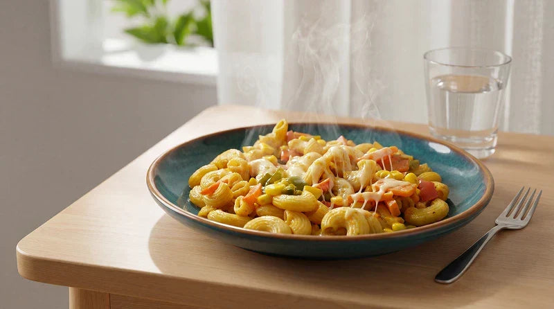 Desi Masala Macroni Pasta (High-Protein Indo-Italian Twist)