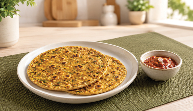 High-Protein Spinach Thepla Recipe