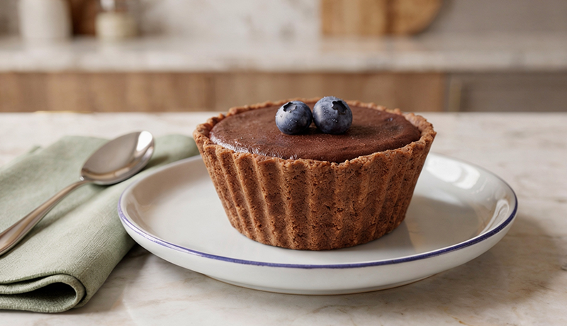 No-Bake High Protein Chocolate Apple Tart