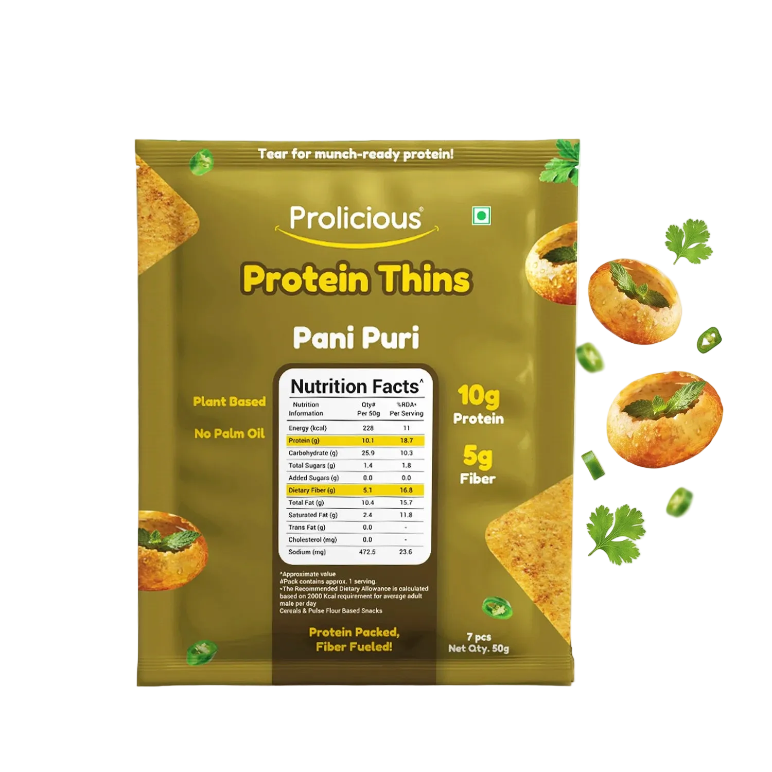 Pani Puri Protein Thins