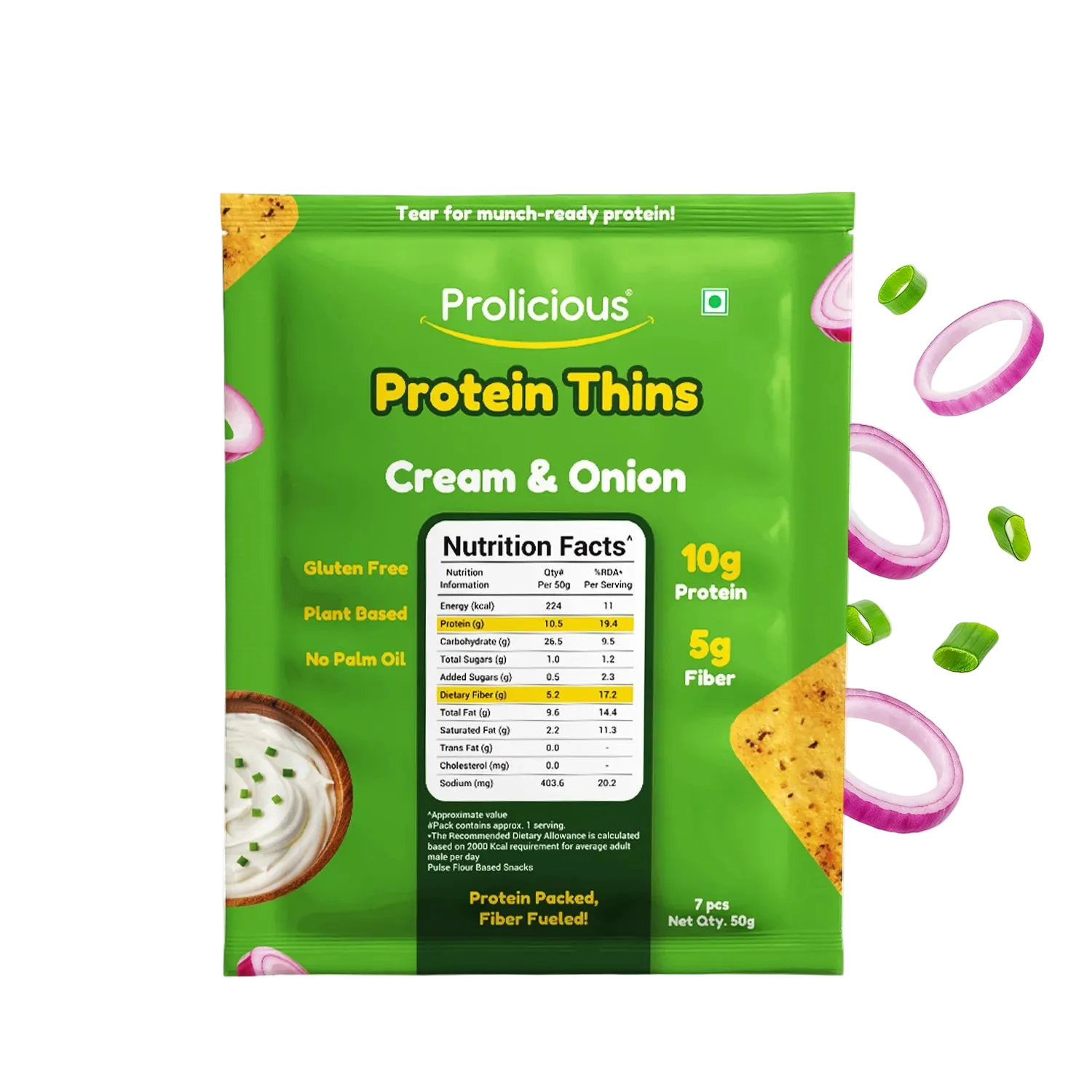 Gluten Free Cream & Onion Protein Thins