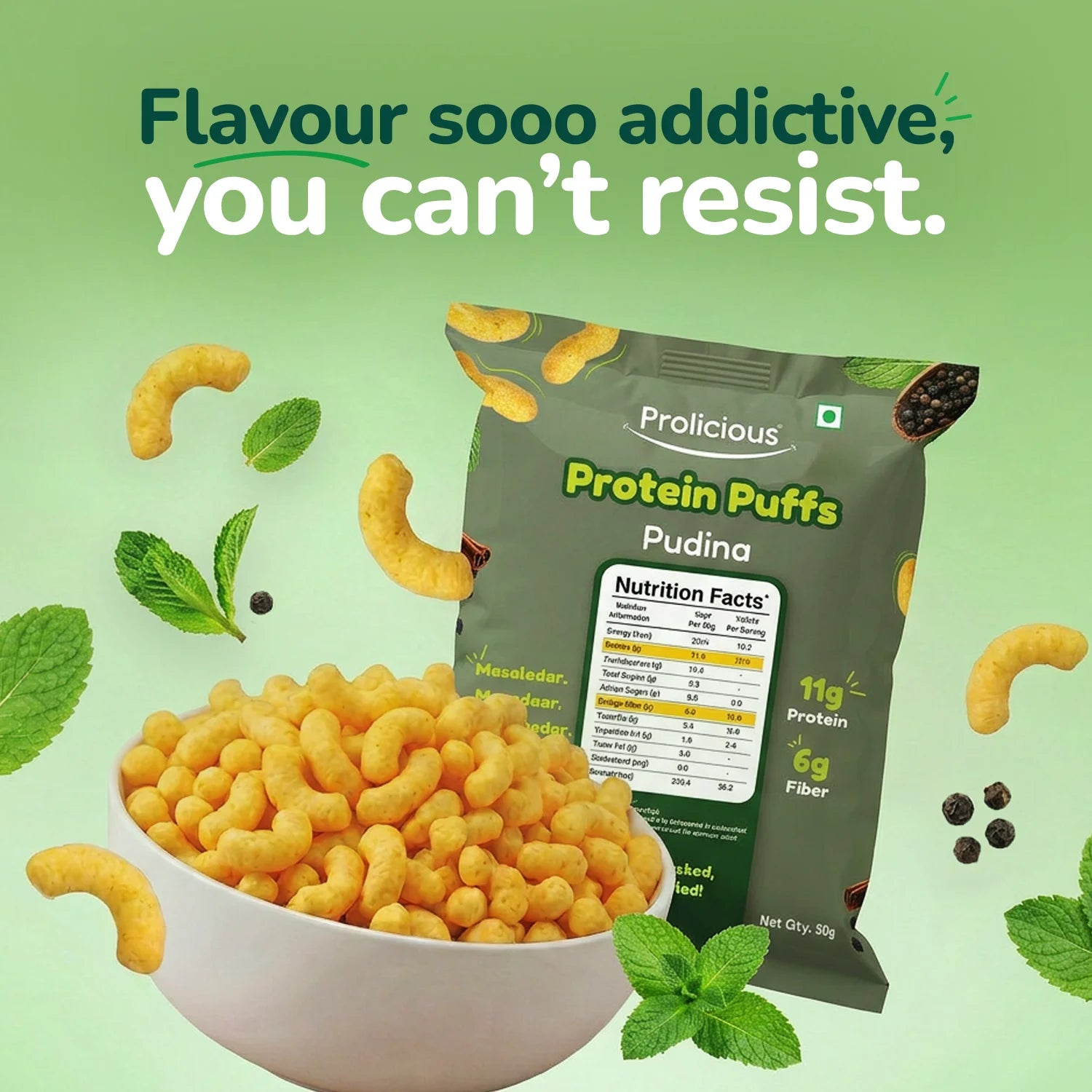 Pudina Protein Puffs