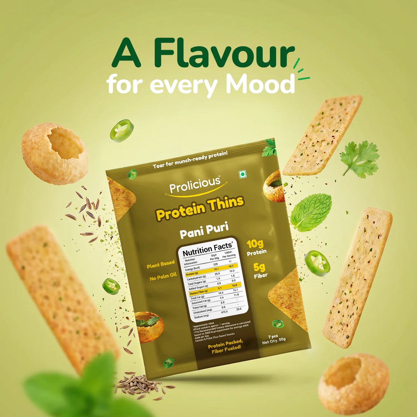 Pani Puri Protein Thins