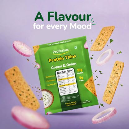 Gluten Free Cream & Onion Protein Thins