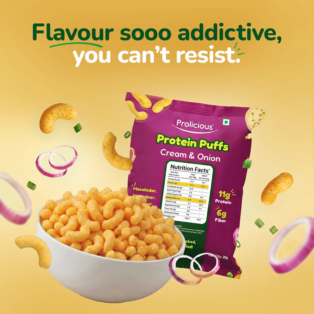Cream & Onion Protein Puffs