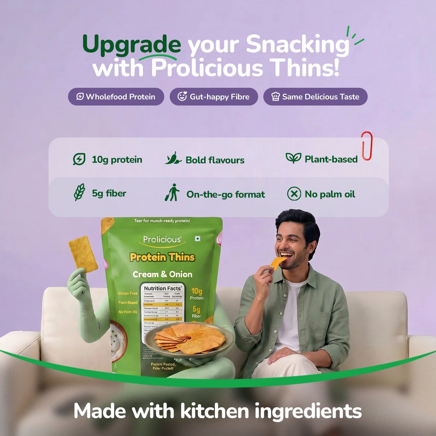 Gluten Free Cream & Onion Protein Thins