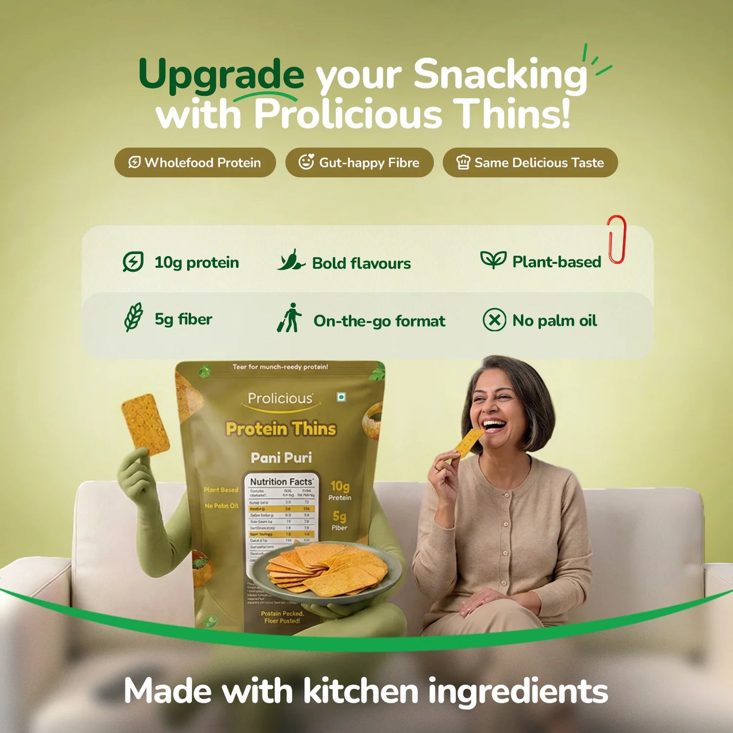 Pani Puri Protein Thins