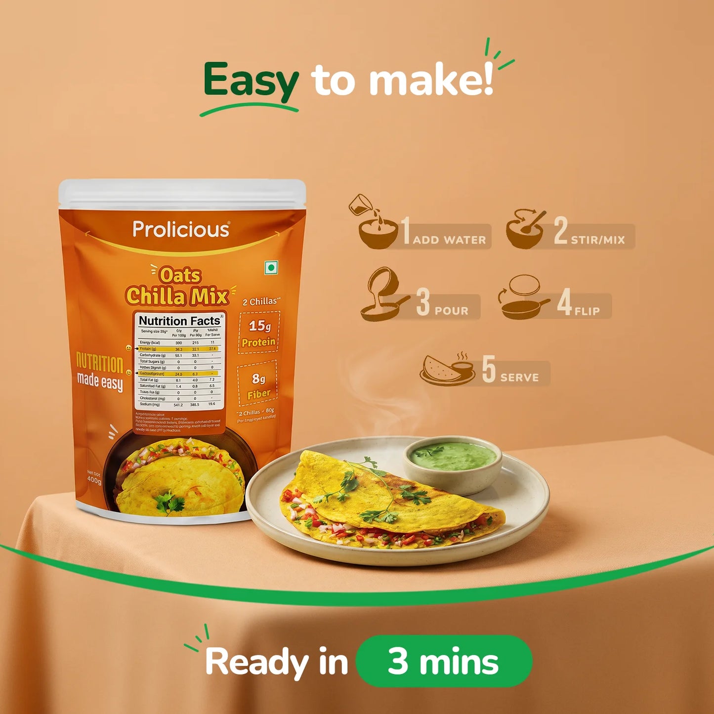 Oats Chilla Mix