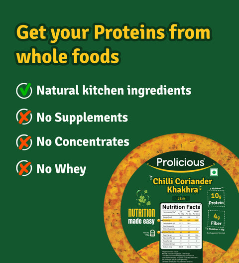 Prolicious Khakhra with Protein from Natural Kitchen Ingredients