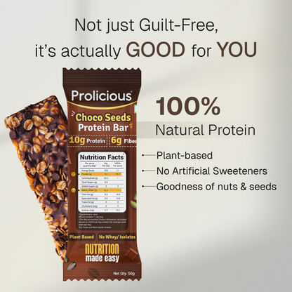 Choco Seeds Protein Bar | 10g Natural Protein