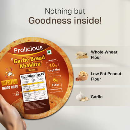Garlic Bread Khakhra | 10g Natural Protein