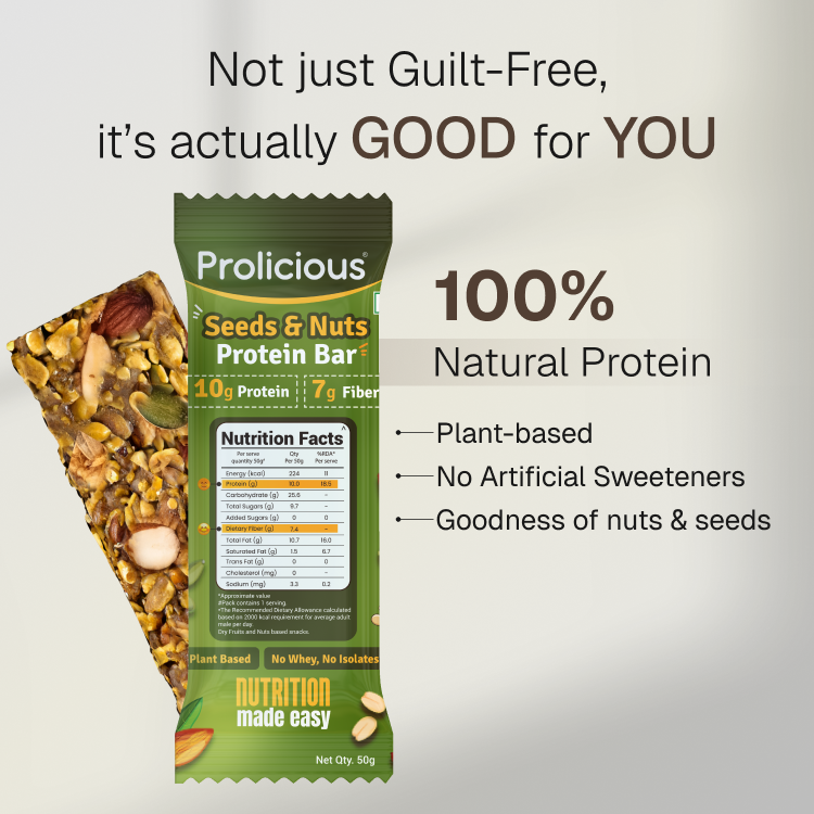 Seeds & Nuts Protein Bar | 10g Natural Protein