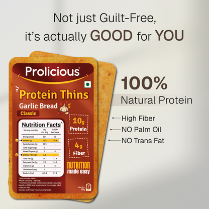 Garlic Bread Protein Thins | 10g Natural Protein
