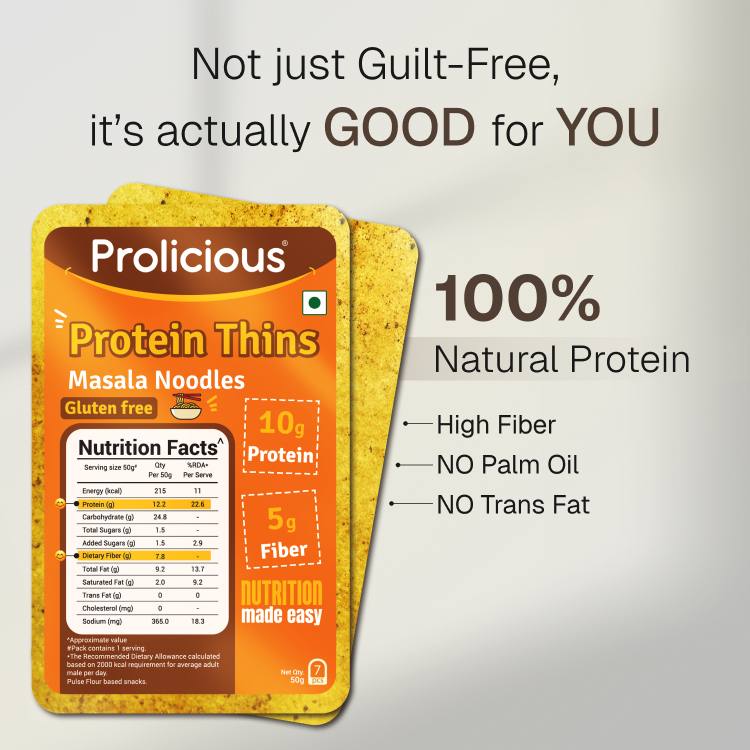 Masala Noodles Protein Thins | 10g Natural Protein | Gluten Free