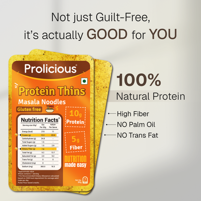 Masala Noodles Protein Thins | 10g Natural Protein | Gluten Free
