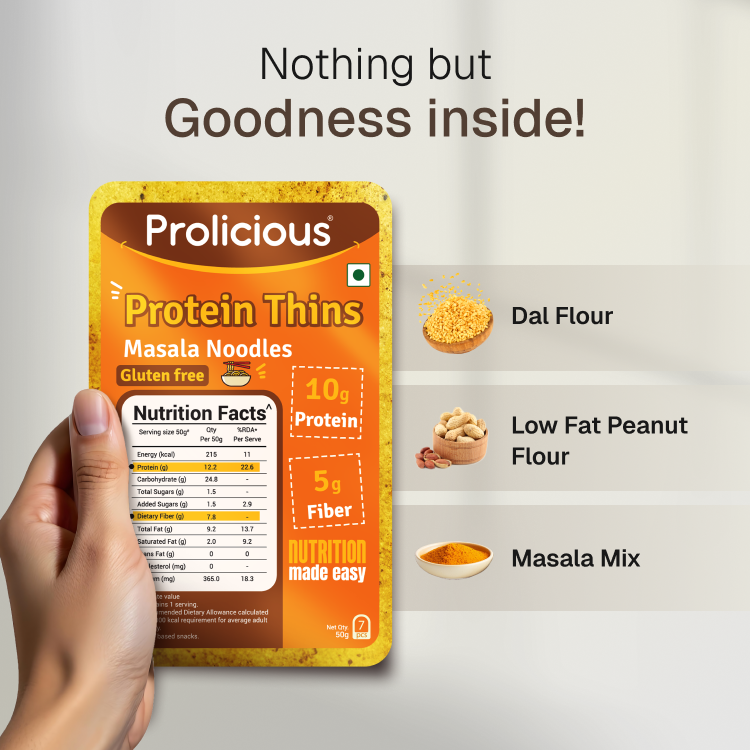 Masala Noodles Protein Thins | 10g Natural Protein | Gluten Free