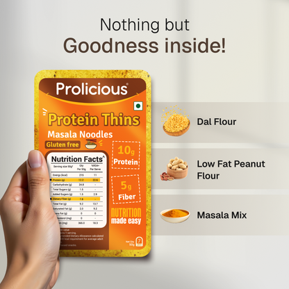 Masala Noodles Protein Thins | 10g Natural Protein | Gluten Free