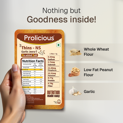 Garlic Jeera Thins | No Added Salt