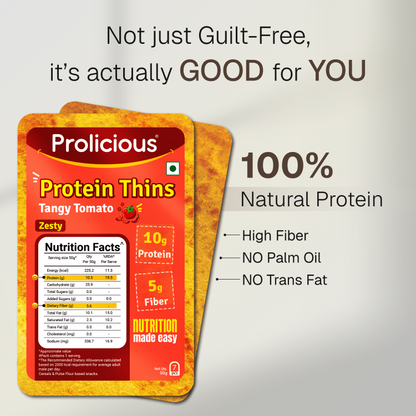 Tangy Tomato Protein Thins | 10g Natural Protein